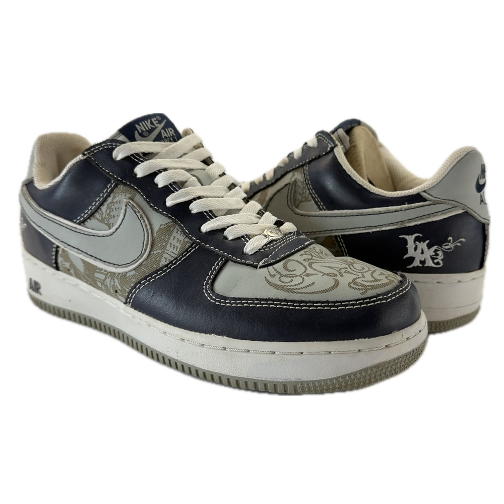 Nike Mr. Cartoon x Air Force 1 '03 Low Clown Men Size 9 Blue Tattoo Leather